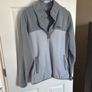 Columbia Gray Lightweight Shirt Jacket with Fleece Comfort